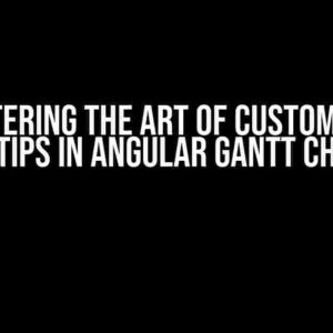 Mastering the Art of Customizing Tooltips in Angular Gantt Charts