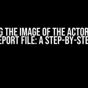 Printing the Image of the Actors in the DOCX Report File: A Step-by-Step Guide