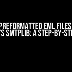 Sending Preformatted EML Files through Python’s SMTPLIB: A Step-by-Step Guide